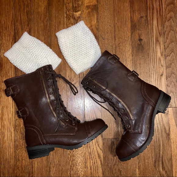 NWOT Cream Solid Knit Boot Cuffs - Picture 2 of 8